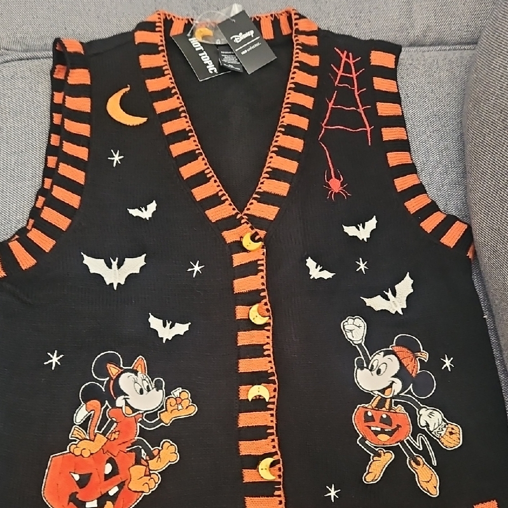 Disney Black and Orange Halloween Vest